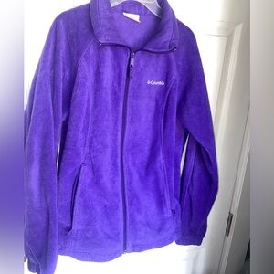 Columbia Purple Fleece Jacket-Size Medium